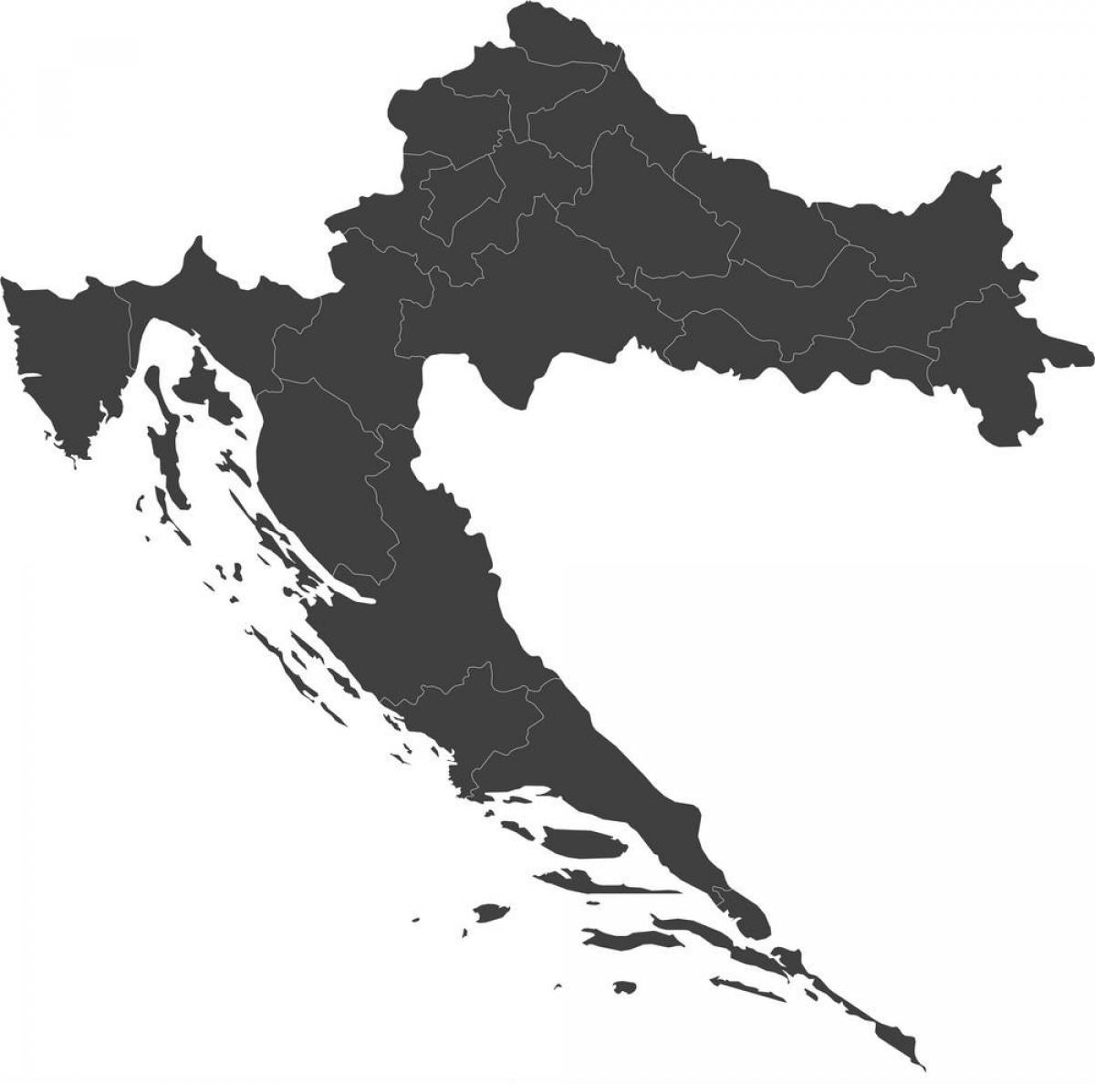 Mapa vectorial de Croacia